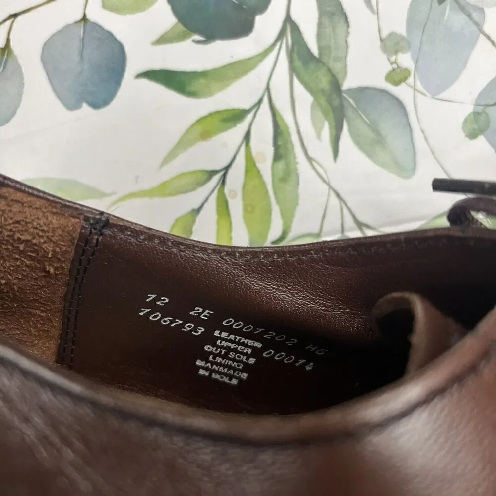 Stacy Adams Biscuit Brown Madison Oxford Shoes 12 2E Wide